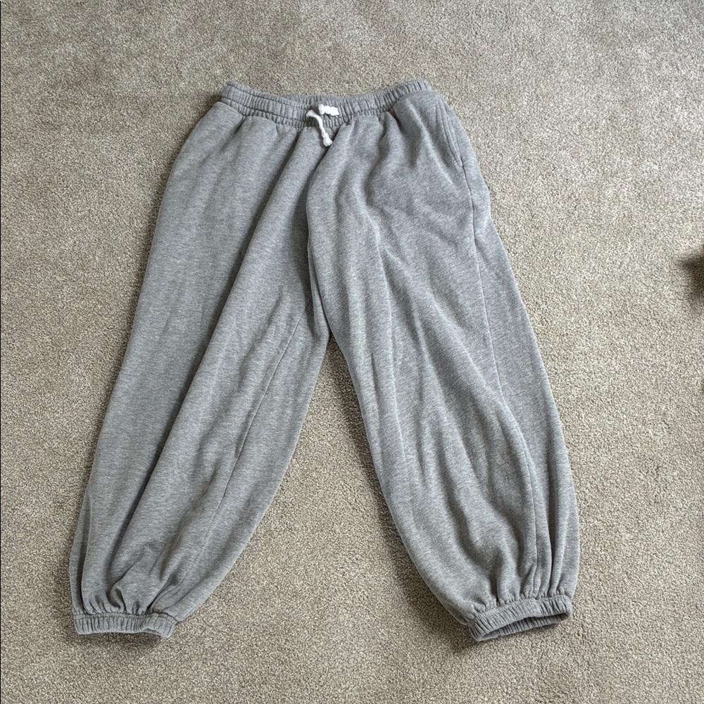 Urban Outfitters Light Gray Baggy Cuff Sweatpants